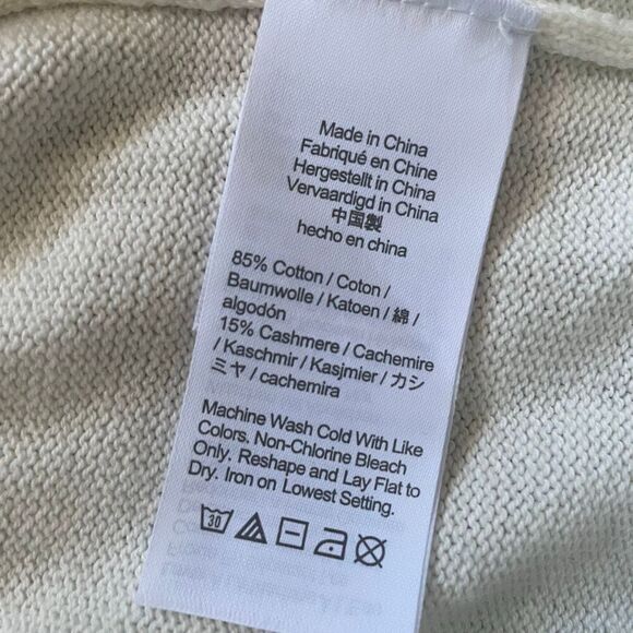 J. Crew jogger pant in cotton-cashmere cream women’s size Large - Picture 6 of 14